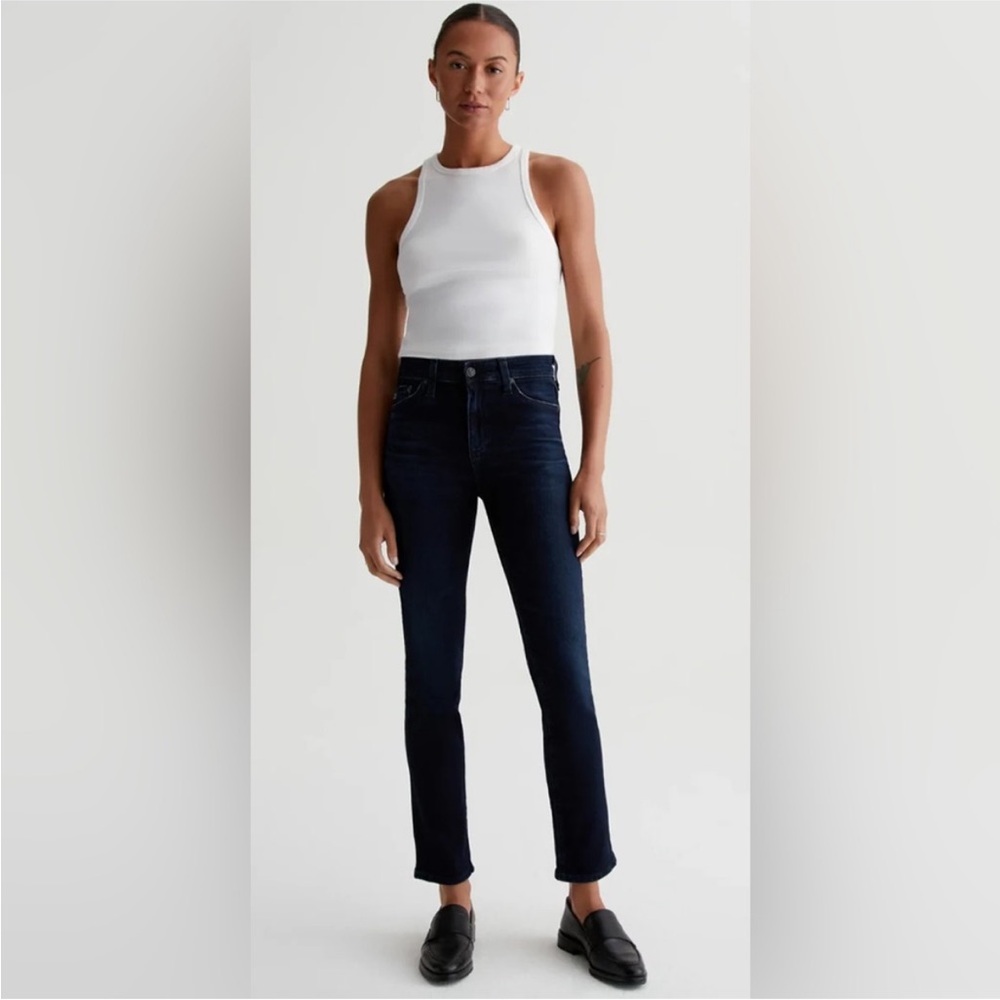 AG The Mari high-rise straight, dark wash